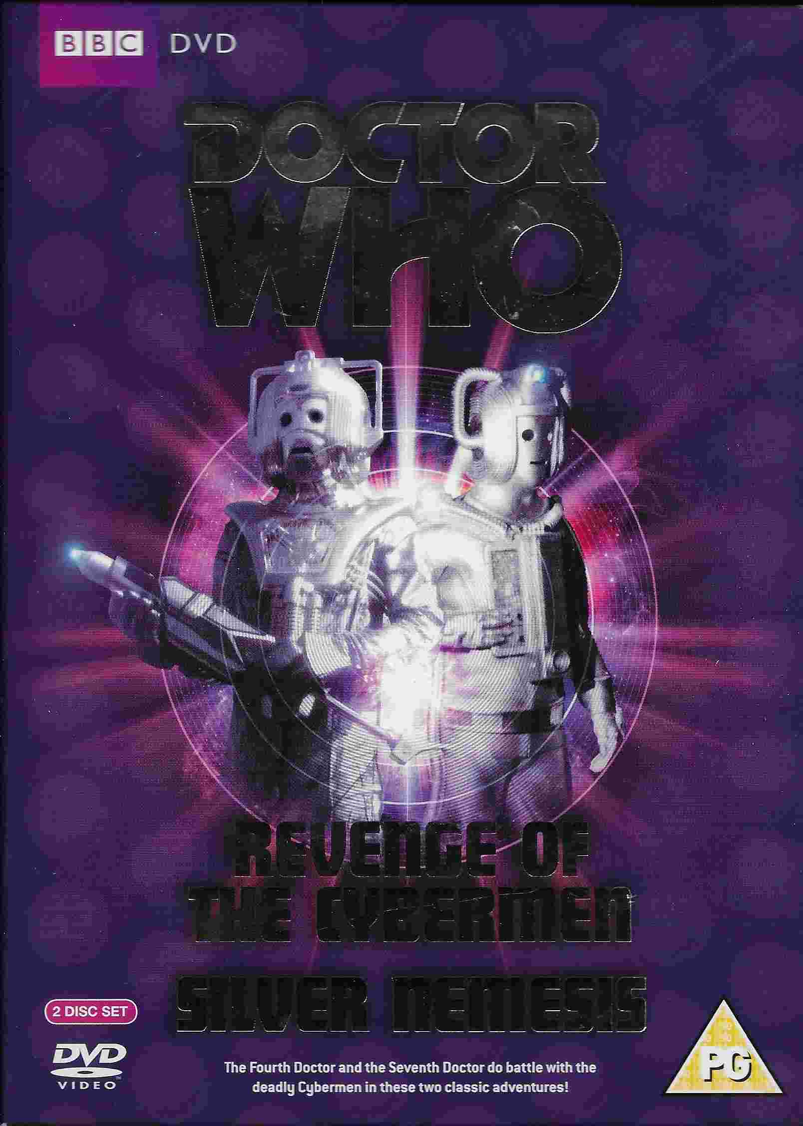 Picture of BBCDVD 2854 Doctor Who - Revenge of the Cybermen / Silver nemesis by artist Gerry Davis / Kevin Clarke from the BBC records and Tapes library